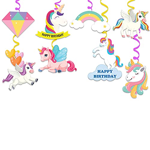 Festiko® Unicorn Theme Happy Birthday Party Decoration Combo (36 Pcs), Unicorn Themes Party Favors for Kids Birthday Decoration(Banner/Bunting,Swirls,Balloons,Cake Toppers,Cup Cake Topper,Ribbons) - Image 4