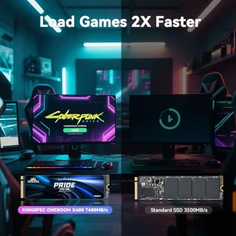 ONEBOOM X400 2TB SSD M.2 NVMe 2280 PCIe Gen4 Internal SSD - TLC 3D NAND Gaming SSD Read Speed Up to 7400MB s - Compatible with PS5 PC Laptop - Image 5