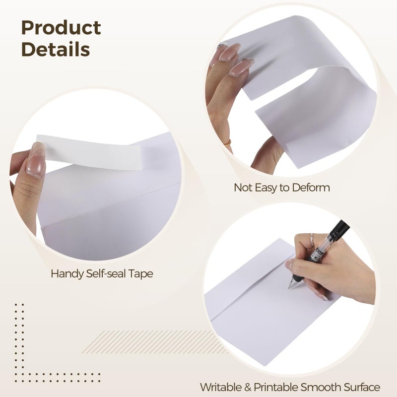 100 Pcs Blank White Cards with Envelopes for Greeting Cards and DIY Invitations - Image 3