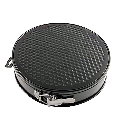 Wishome Springform Teflon Coated Carbon Steel Round Shaped Cake Baking Mould For Microwave Oven OTG Dishwasher Freezer Safe Non-Stick Lockable, Diameter 22Cm X Height 6.3 CM,Black - Image 5