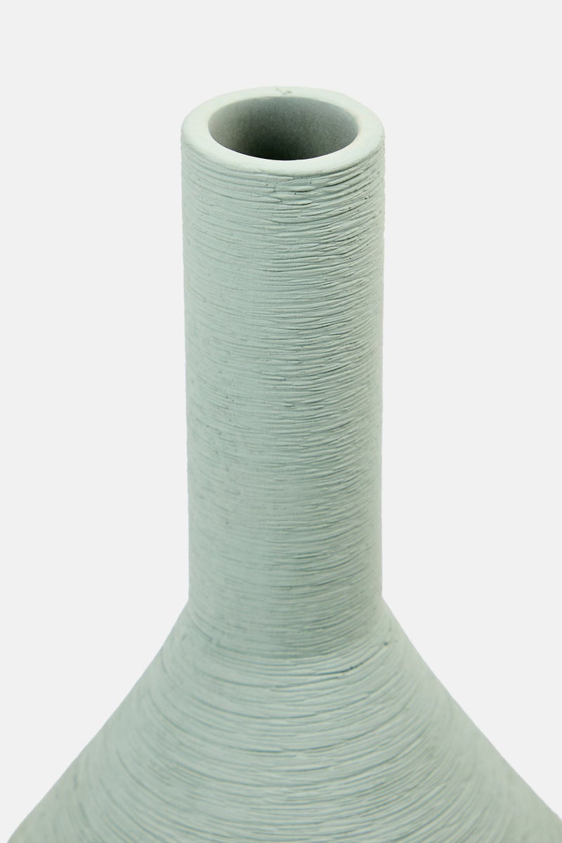 Muy Mucho Feeling Good At Home Textured Flower Vase 22 H x 14 W cm, Slate Blue  - Image 3