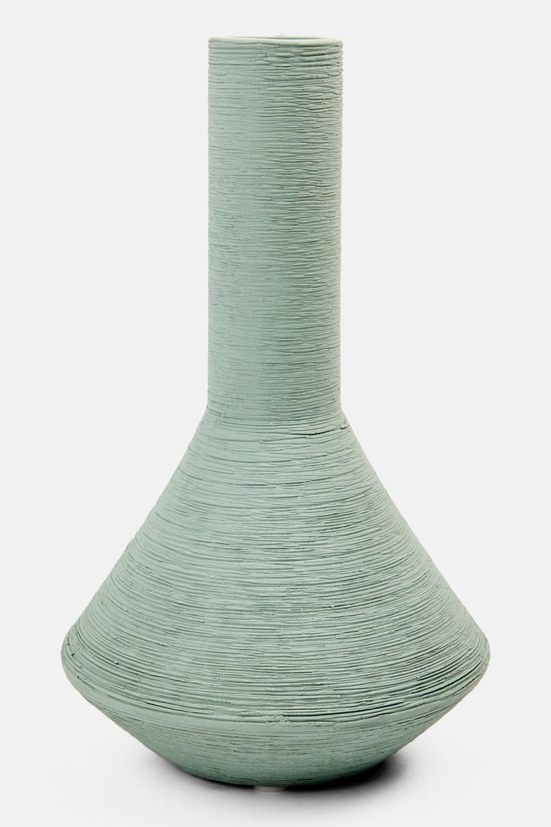 Muy Mucho Feeling Good At Home Textured Flower Vase 22 H x 14 W cm, Slate Blue  - Image 1
