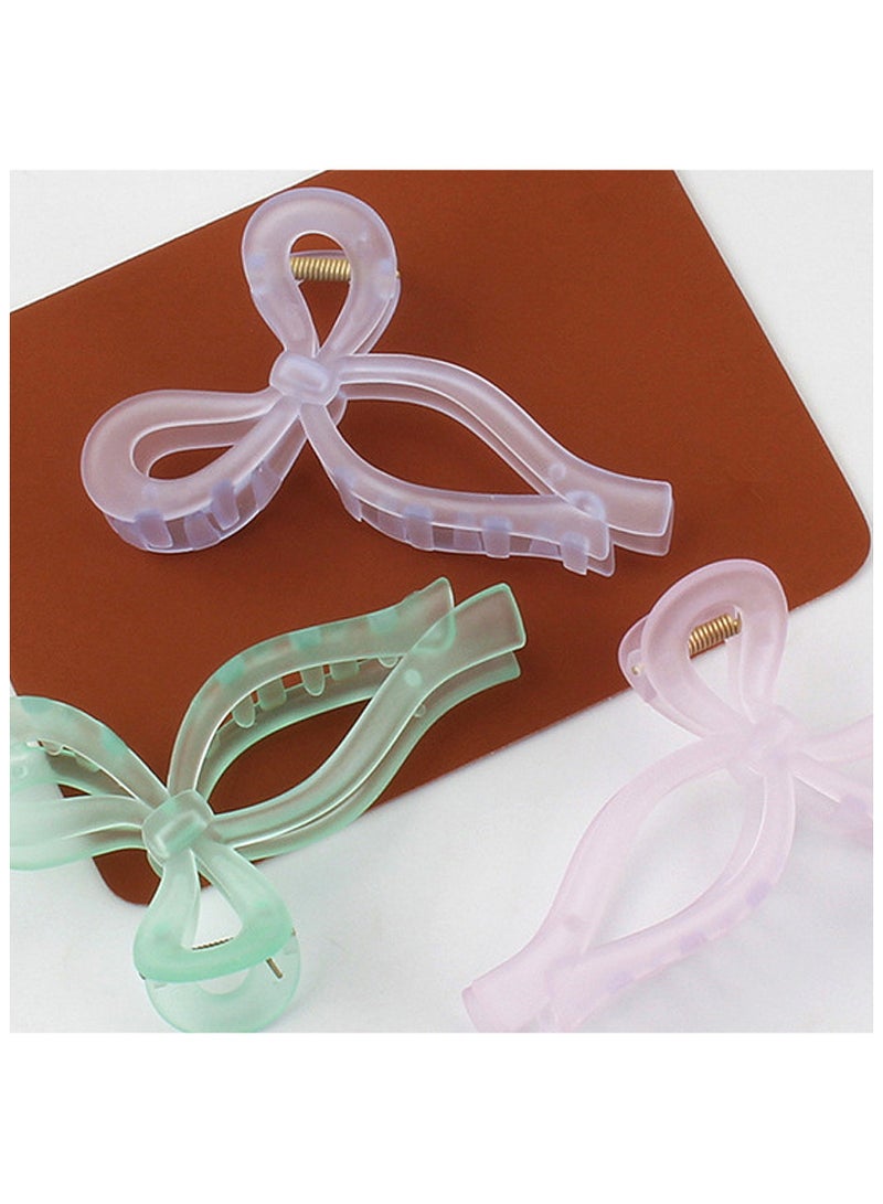 مشبك شعر ملون، مشبك قرش أكريليك جديد، مشبك شعر من خلف الرأس للفتاة، مشبك شعر كبير 6 عبوات - Image 4