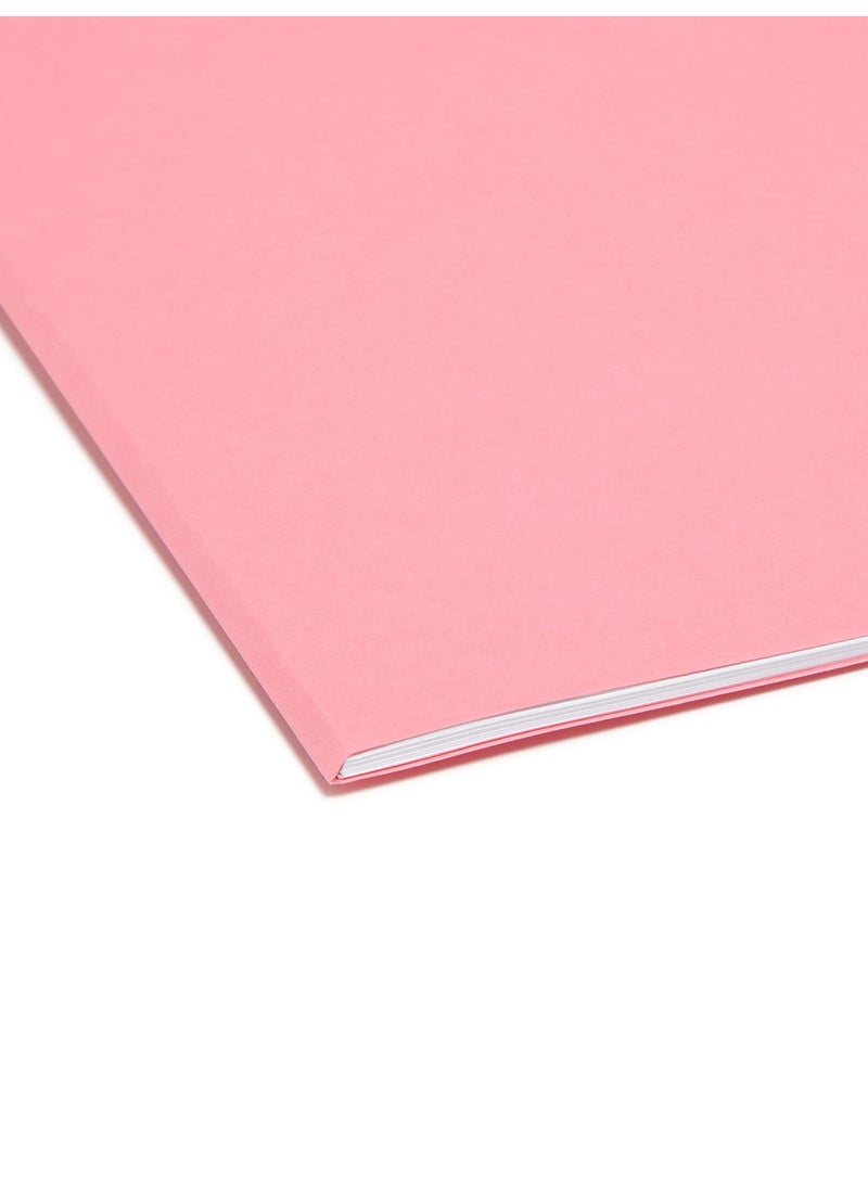 Smead Smead SuperTab File Folder, Oversized 1/3-Cut Tab, Letter Size, Dark Pink, 12 per Pack (11819)  - Image 5