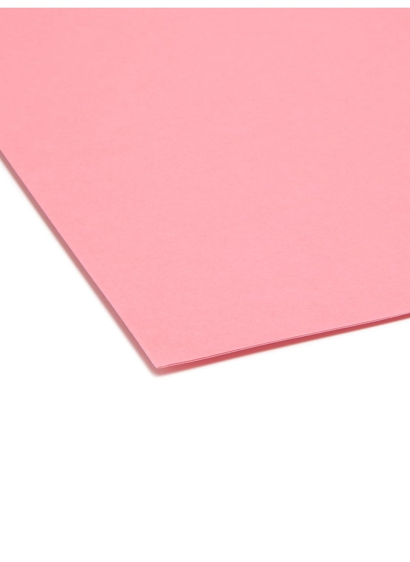 Smead Smead SuperTab File Folder, Oversized 1/3-Cut Tab, Letter Size, Dark Pink, 12 per Pack (11819)  - Image 4
