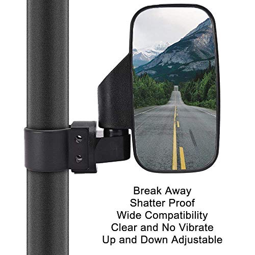 Issyzone UTV Side Mirrors with 1.75" -2" Roll Bar Cage, UTV Mirrors 360 Degree Adjustable RZR Mirror Compatible with Polaris RZR Kawasaki Teryx Mule Pioneer Yamaha Rhino YXZ - Image 3