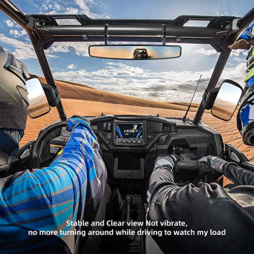 Issyzone UTV Side Mirrors with 1.75" -2" Roll Bar Cage, UTV Mirrors 360 Degree Adjustable RZR Mirror Compatible with Polaris RZR Kawasaki Teryx Mule Pioneer Yamaha Rhino YXZ - Image 2