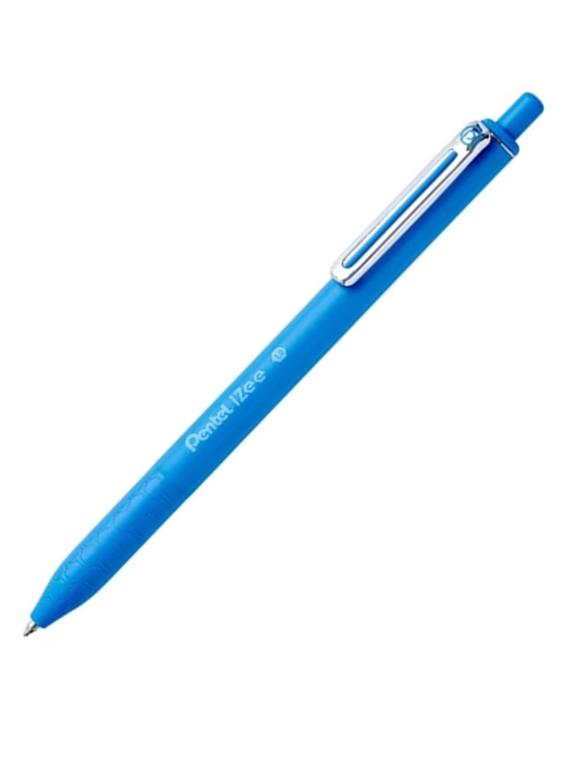Pentel 4-Piece Izee Retractable Ballpoint Pen 1.0mm Tip Sky Blue Ink - Image 2