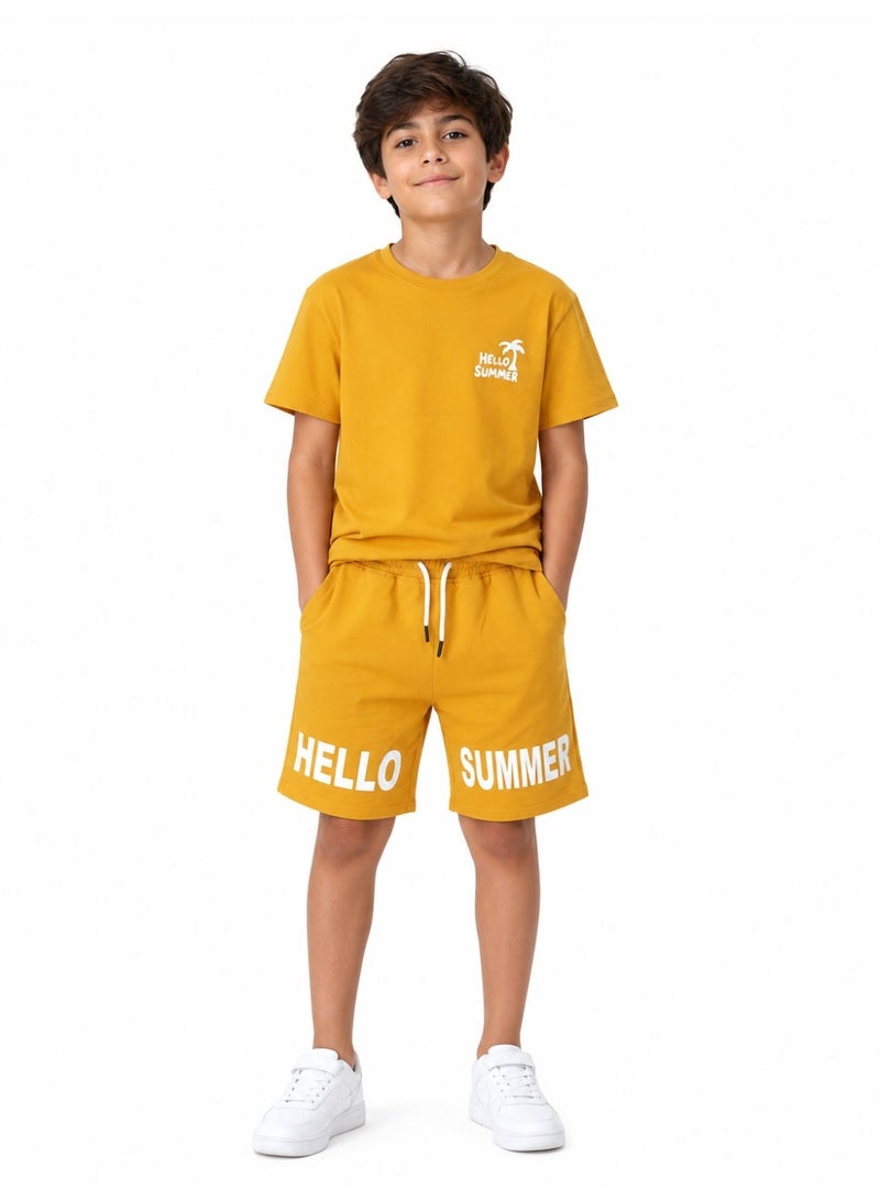 Caesar Boys' 2-piece set: short-sleeved T-shirt and shorts. - Image 1