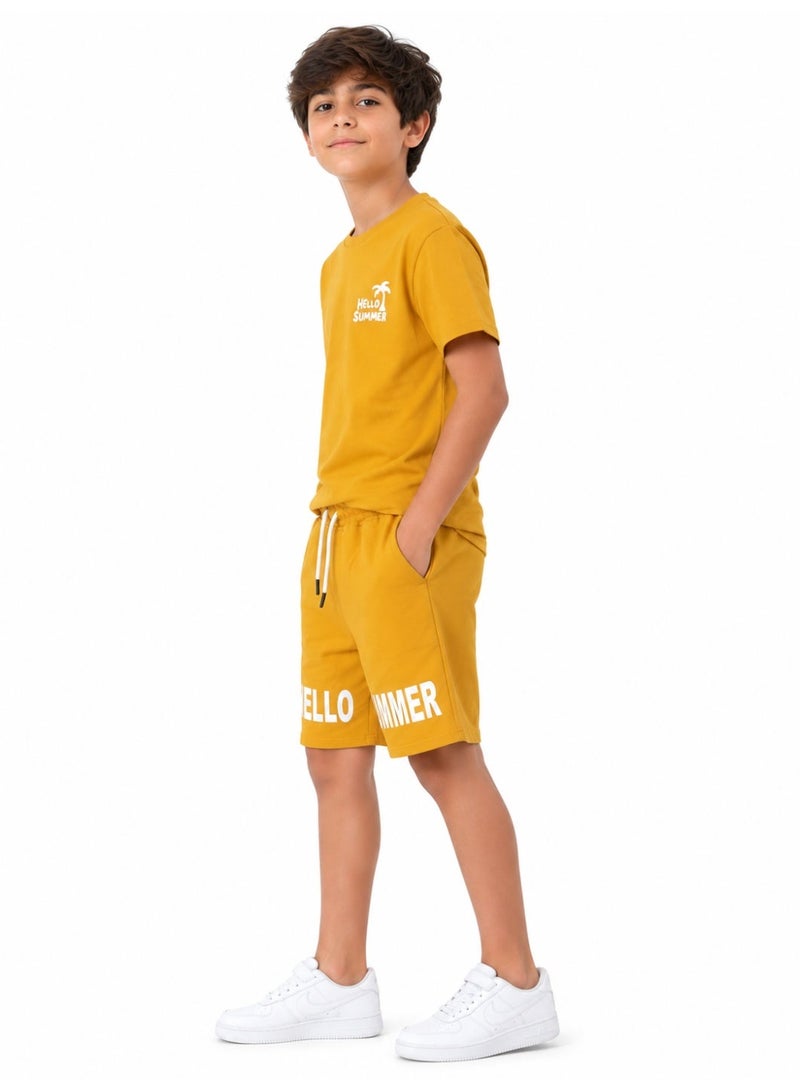 Caesar Boys' 2-piece set: short-sleeved T-shirt and shorts. - Image 3