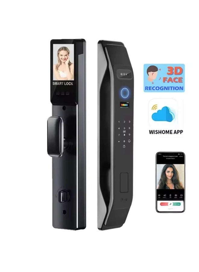 3D Face Recognition Smart Door Lock with Fingerprint, Password, Card, Key, WiFi App Control, Automatic Metal Door Lock - Image 1