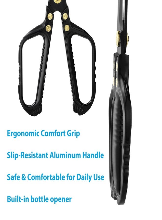 Gerior Kitchen Scissors - Heavy Duty Kitchen Shears with Stainless Steel Titanium-Coated Blades for Food, Poultry, Meat & Herbs - Sharp All Purpose Cooking Scissors Dishwasher Safe - Image 4