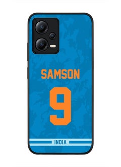 Cover for Poco X5 / Redmi Note 12 5G, Rugged Black Slim fit Soft Flexible Thin Protective Phone Cases - Player Name - Sanju Samson, Jersey Number- 9