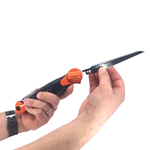 Swanson Tool Co. , Inc Swanson Tool Co SVK667 Savage Folding Jab Saw with Utility Knife - Fits Standard Recip and Blades, 7-1/2", Orange/Black - Image 5
