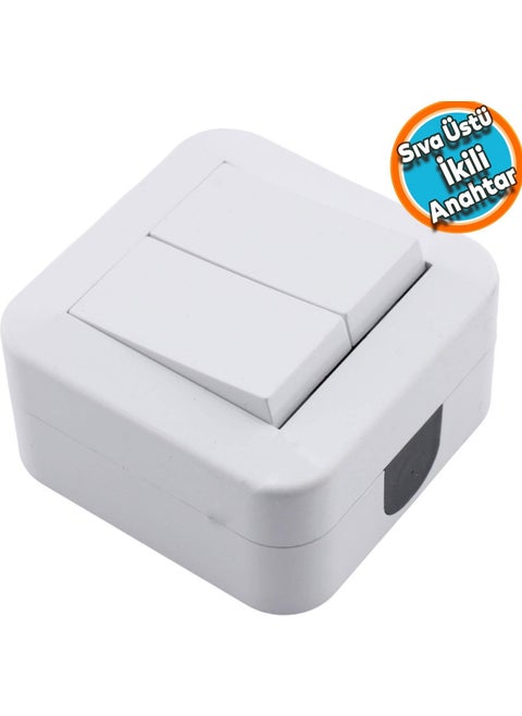 Surface Mounted Double Switch Button Nemliyer IP44 Electric Switch Double Socket Surface Mounted Wireless