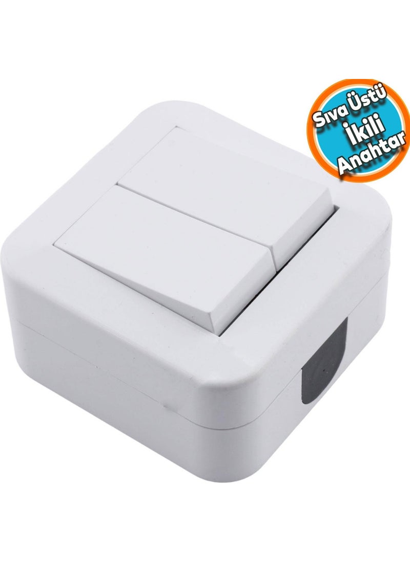 Nzb Surface Mounted Double Switch Button Nemliyer IP44 Electric Switch Double Socket Surface Mounted Wireless  - Image 1