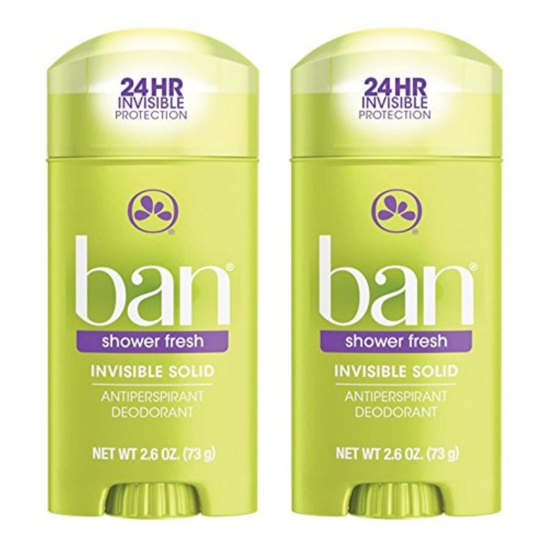 Ban Deodorant 2.6 Ounce Invisible Solid Shower Fresh (76ml) (2 Pack) - Image 1