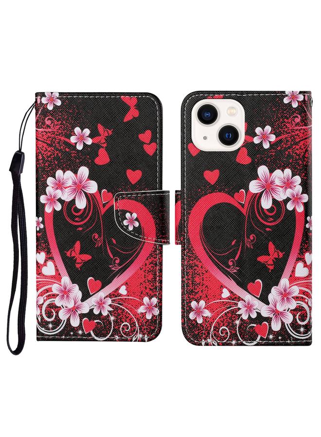 S-TOP Case For iPhone 14 Plus 3D Colored Drawing Flip Leather Phone Case - Image 1