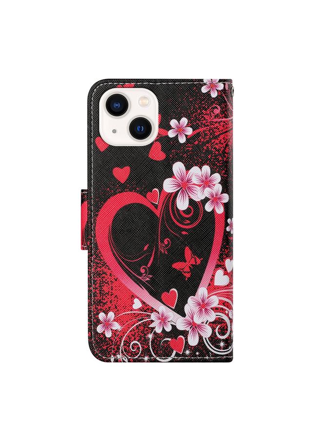 S-TOP Case For iPhone 14 Plus 3D Colored Drawing Flip Leather Phone Case - Image 3