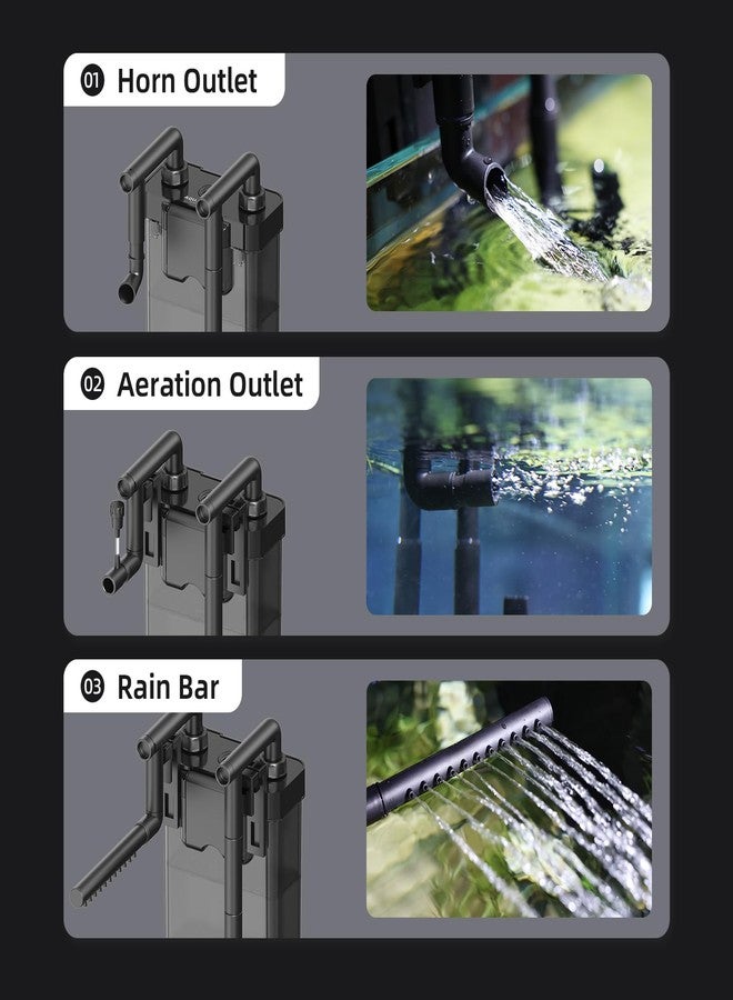 AQUASMITH Hang on Back Aquarium Filter,Ultra-Quiet Small Canister Filter,4-Stage Filtration,Bottom Anti-Dry Burn Motor,Extra-Large Filter Media Basket Suitable - Image 5