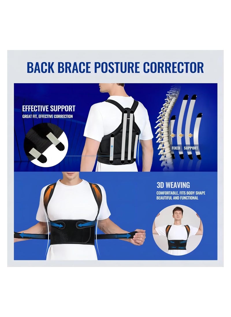 Cool Baby Style - COOLBABY Back Support Waist Trim Strap Unisex, Adjustable Breathable Posture Back Support Improves Back Posture and Provides Lumbar Support L Size - Image 1