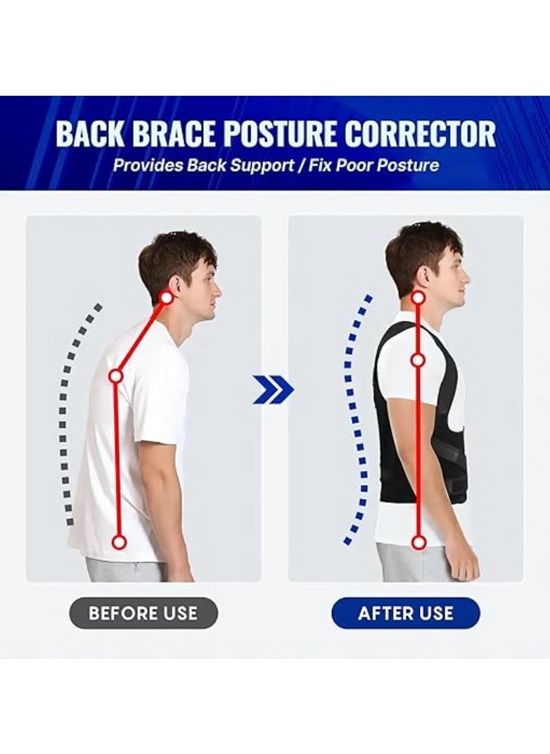 Cool Baby Style - COOLBABY Back Support Waist Trim Strap Unisex, Adjustable Breathable Posture Back Support Improves Back Posture and Provides Lumbar Support L Size - Image 1