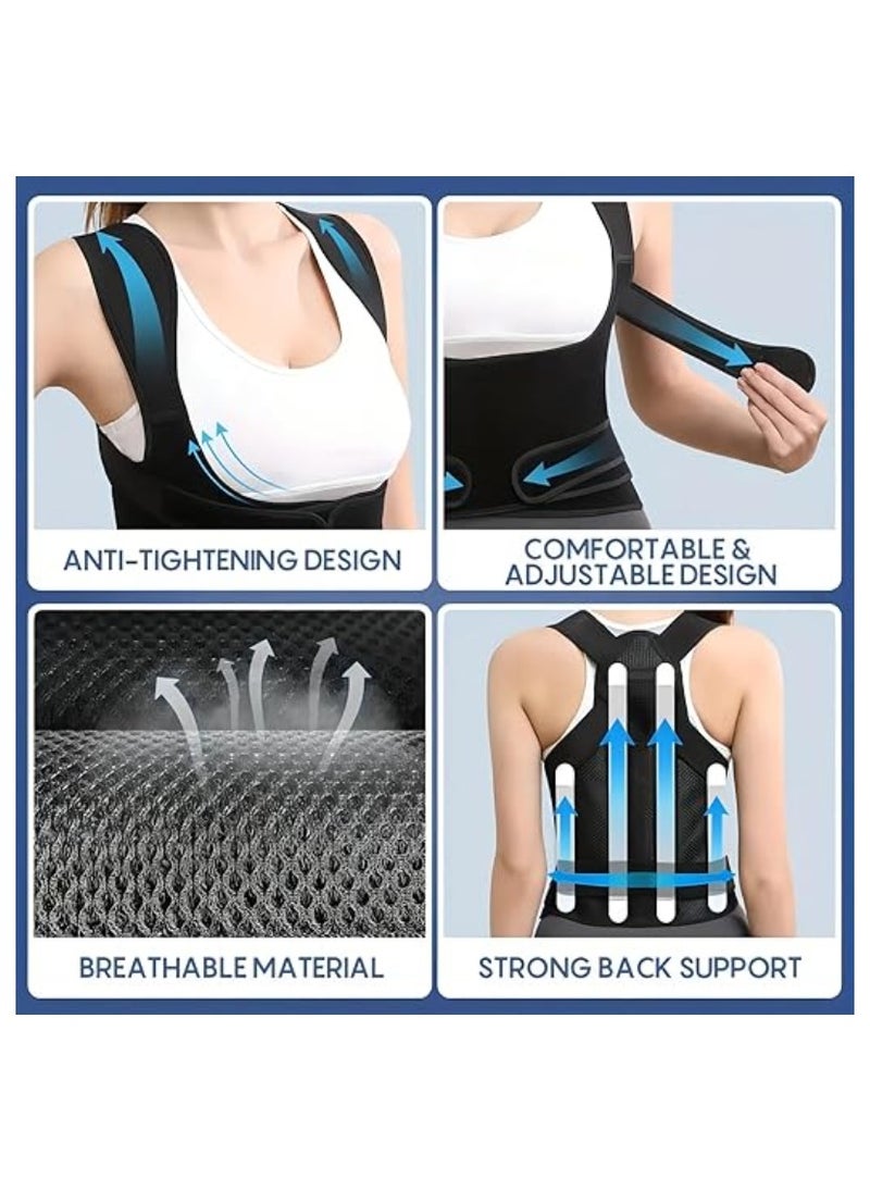 Cool Baby Style - COOLBABY Back Support Waist Trim Strap Unisex, Adjustable Breathable Posture Back Support Improves Back Posture and Provides Lumbar Support L Size - Image 1