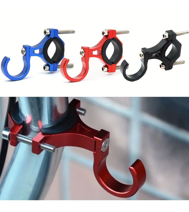 1pc Universal Bicycle Scooter Hook Red Electric Bike Hanger Storage Accessory - Image 1