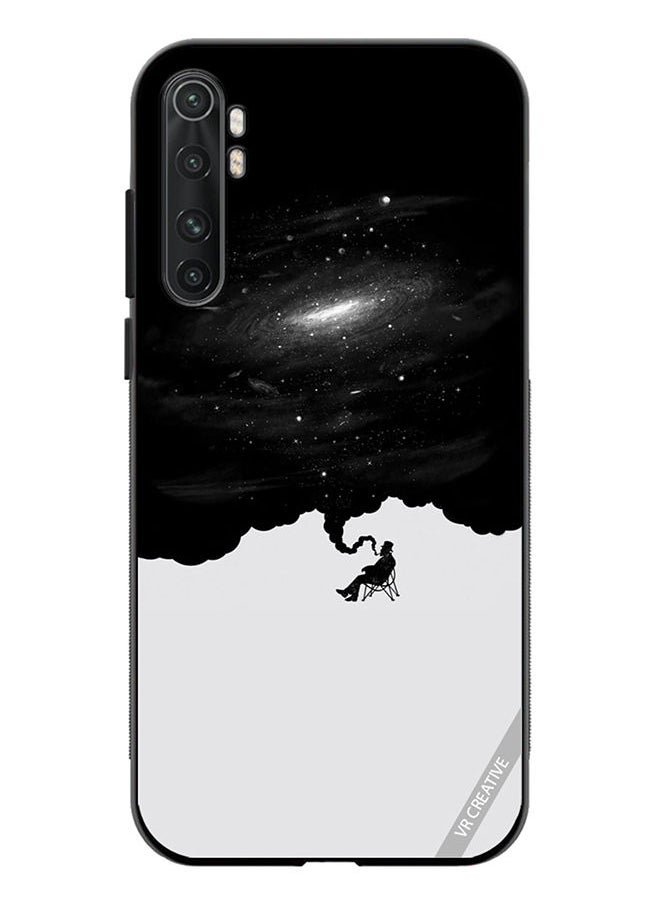 Protective Case Cover For Xiaomi Mi Note 10 Lite Galaxy Abstract Black White Design Multicolour