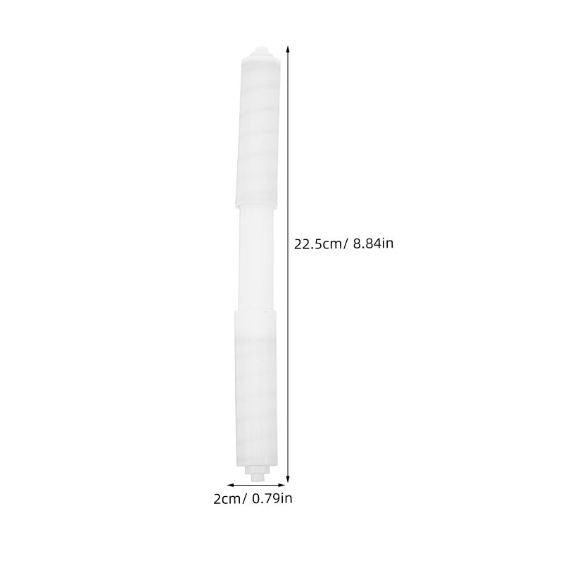 Toilet Paper Holder Rod Replacement Flexible Spindle Bathroom Tissue Dispenser Springloaded Design 4Pcs White - Image 2
