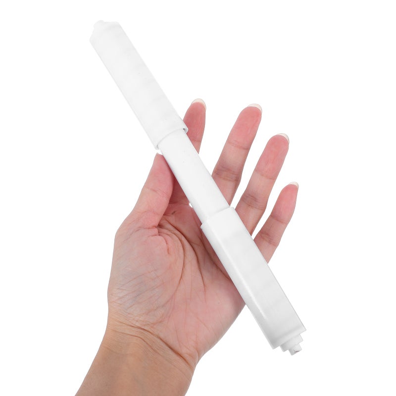 Toilet Paper Holder Rod Replacement Flexible Spindle Bathroom Tissue Dispenser Springloaded Design 4Pcs White - Image 5