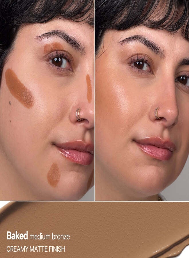 MILK MAKEUP Creamy Matte Bronzer Stick with Hyaluronic Acid – Baked Medium Bronze, Cream-to-Matte Contour & Bronzing Stick, 0.28 oz / 8 g - Image 3