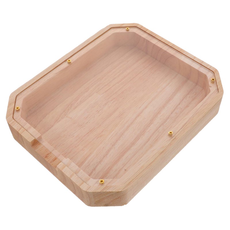 Clear Wooden Piggy Bank Coin Container Encourages Saving Habits And Room Decoration - Image 2