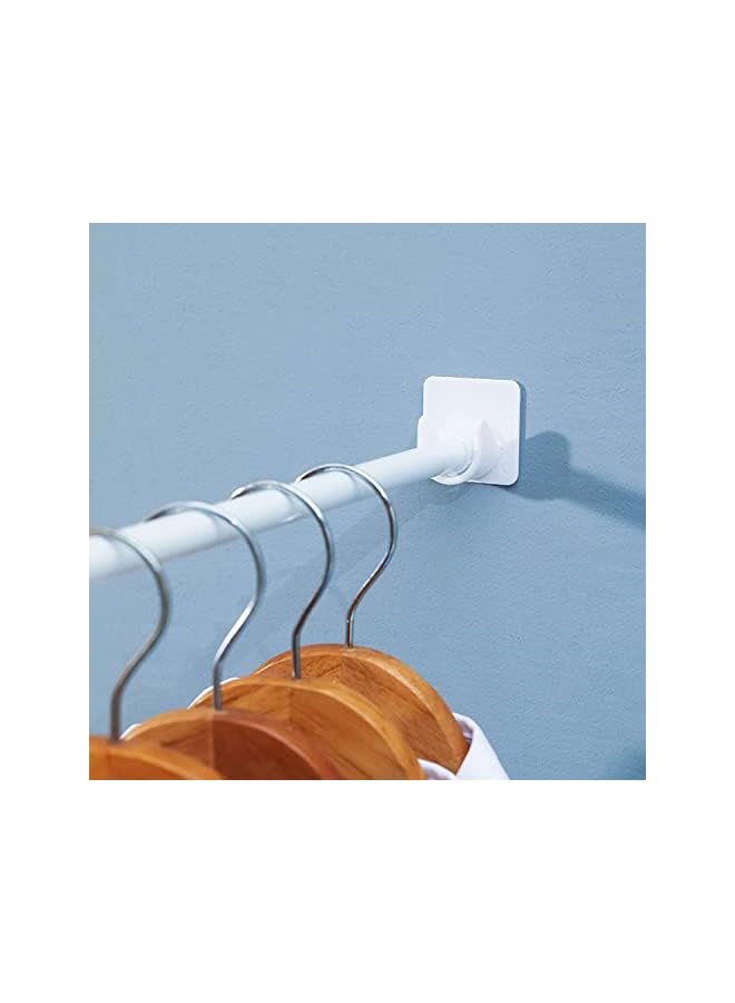 erorex Adhesive Curtain Rod Holder, 4 Pack Shower Curtain Rod Mount Holder for Wall Adhesive Shower Rod Tension Retainer,Transparent Tension Bracket, No Drilling Not Include Shower Curtain Rod  - Image 2