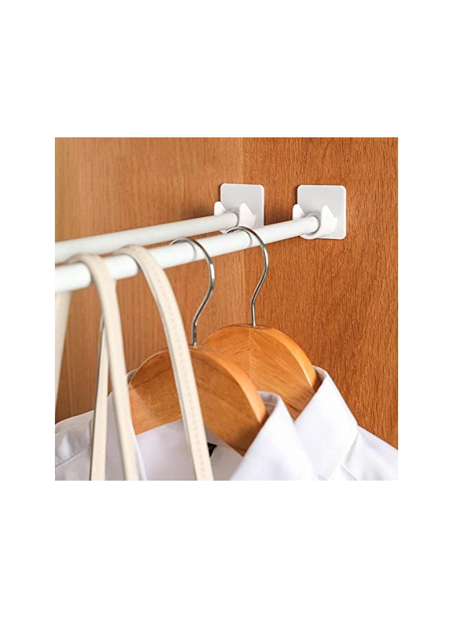 erorex Adhesive Curtain Rod Holder, 4 Pack Shower Curtain Rod Mount Holder for Wall Adhesive Shower Rod Tension Retainer,Transparent Tension Bracket, No Drilling Not Include Shower Curtain Rod  - Image 4