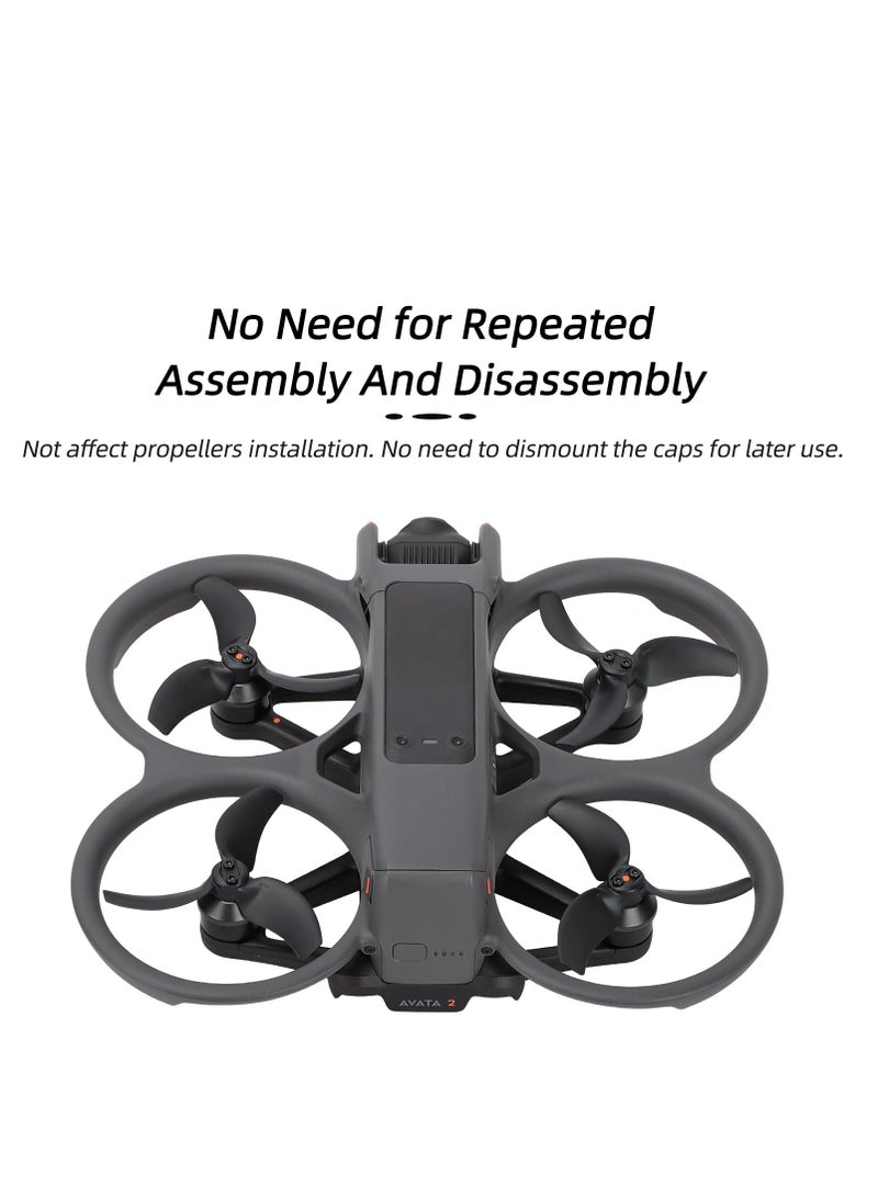 SYOSI Motor Cover for DJI Avata 2, 4Pcs Aluminum Alloy Dustproof Waterproof Protective Motor Cover Cap for DJI Avata 2 Drone Motor Cover, Protection Mounts for DJI Avata 2 Drone Accessories (Red) - Image 2