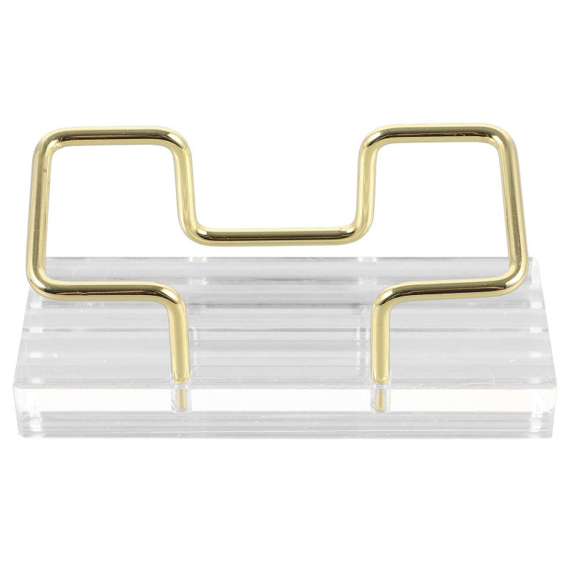 Acrylic Business Card Holder Wave Pattern Desk Organizer Stand For Office Workspace - Image 2
