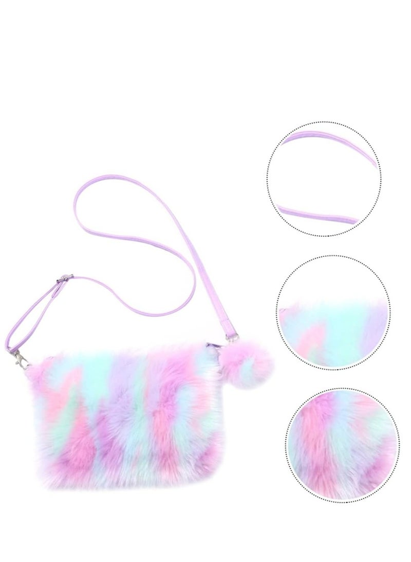 Oasisgalore 1pc Plush Fuzzy Unicorn Shoulder Bag - Crossbody Bag for Girls & Women - Image 4