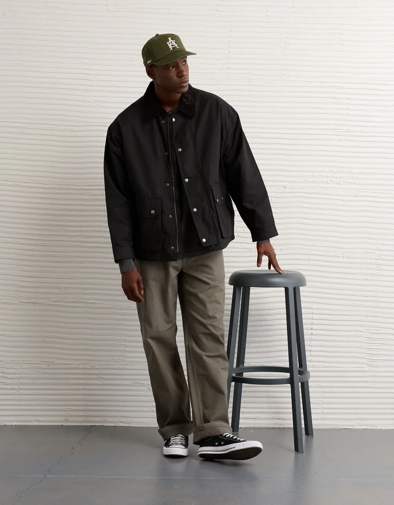 امريكان ايجل جاكيت من قماش الكتان