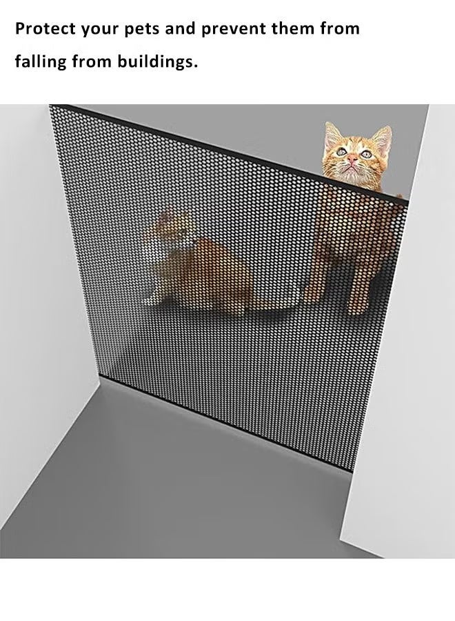 Aimayapet Retractable Baby Gate, Safety Mesh Baby and Pet Gate 78cm Tall, Extends up to 150cm Wide, Extra Wide  Baby Safety Gates Toddler Play Fence  for Stairs Doorways Hallways, Pet Dog Gate Cat Gate - Image 4