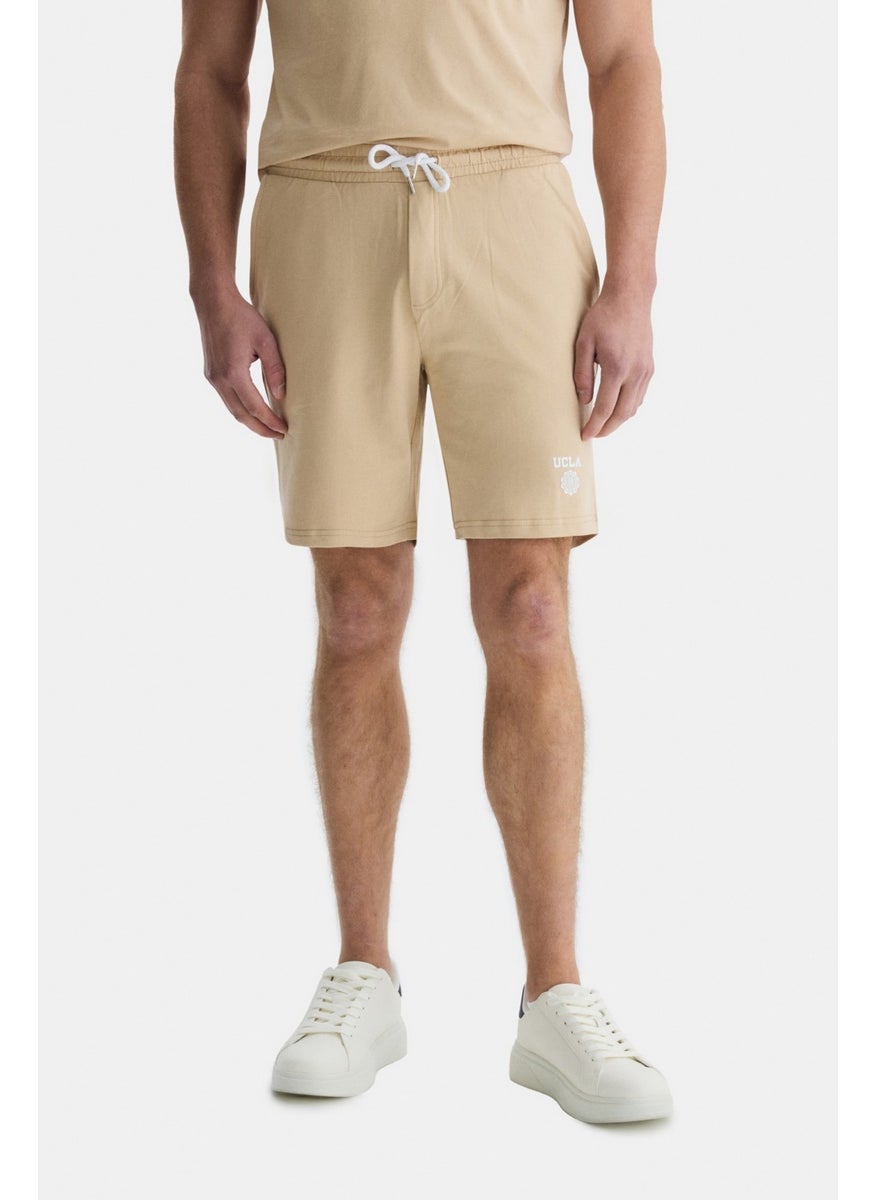 UCLA Fowler Milk Coffee Printed Standard Fit Men's Knitted Shorts  - Image 2