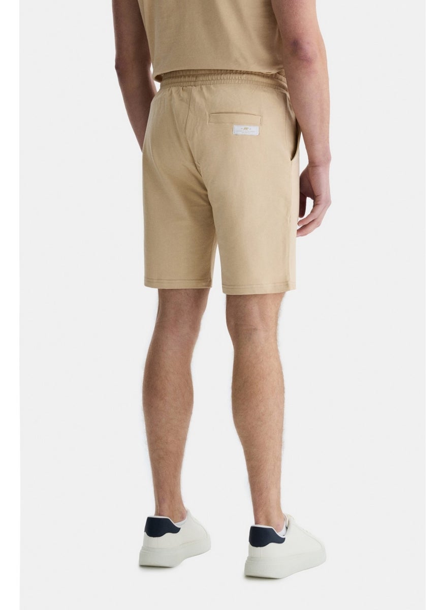 UCLA Fowler Milk Coffee Printed Standard Fit Men's Knitted Shorts  - Image 3