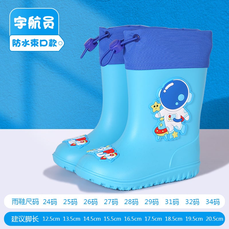 Children'S Rain Boots Boys And Girls Baby Non-Slip Rain Boots Kindergarten Waterproof Rubber Shoes For Primary School Children And Girls Water Shoes - Image 1