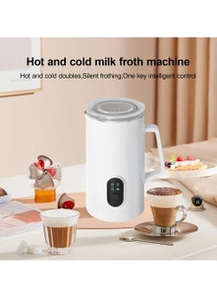YZMA GLOBAL Milk Frother, 4-in-1 Electric Milk Steamer, Automatic Hot and Cold Foam Maker, 12 oz/350ml Detachable Milk Steamer for Latte, Cappuccinos, Macchiato, Hot Chocolates, 400W White  - Image 2
