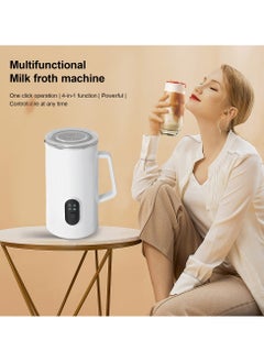 YZMA GLOBAL Milk Frother, 4-in-1 Electric Milk Steamer, Automatic Hot and Cold Foam Maker, 12 oz/350ml Detachable Milk Steamer for Latte, Cappuccinos, Macchiato, Hot Chocolates, 400W White  - Image 5