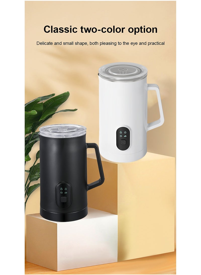 YZMA GLOBAL - Milk Frother, 4-in-1 Electric Milk Steamer, Automatic Hot and Cold Foam Maker, 12 oz/350ml Detachable Milk Steamer for Latte, Cappuccinos, Macchiato, Hot Chocolates, 400W White - Image 1