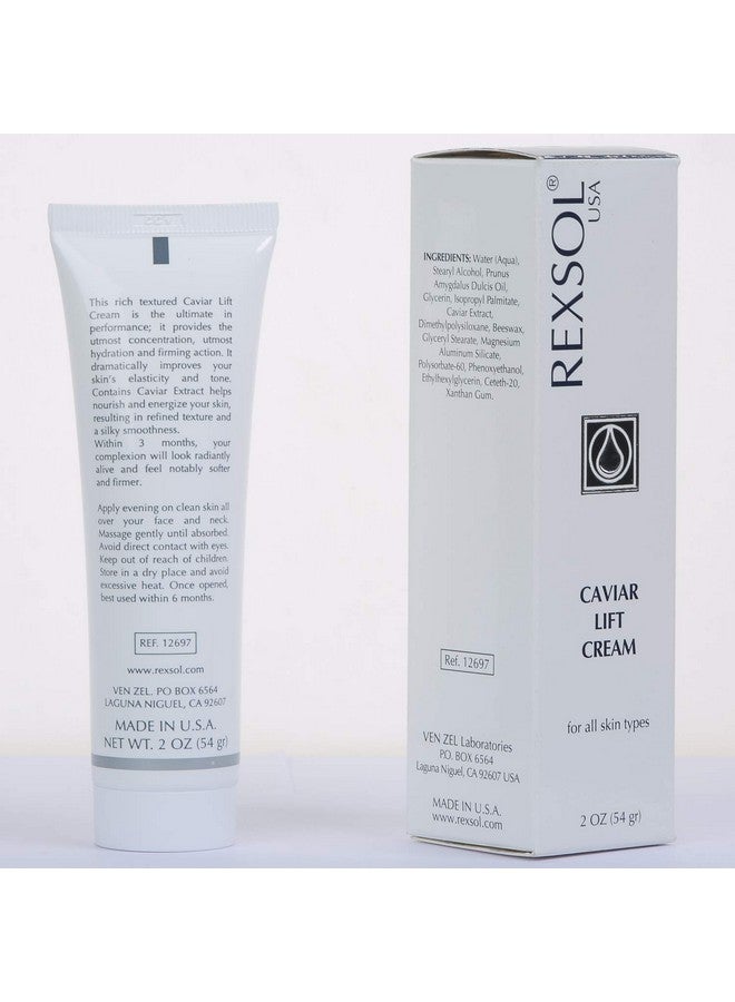 REXSOL Caviar Lift Cream | Contains Prunus Amygdalus Dulcis Oil, Glycerin, Beeswax & Caviar Extract | Improves your skin’s elasticity and tone| Utmost hydration and firming action(54 gr/2 fl oz) - Image 2