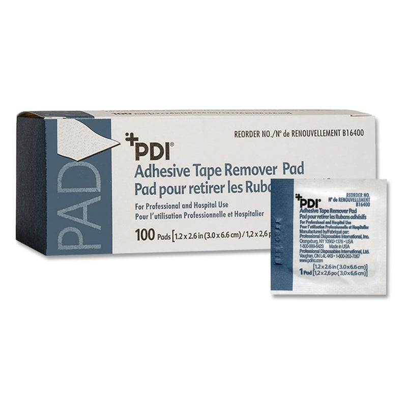 PDI Healthcare B16400 Adhesive Tape Remover Pad 125 x 2625 Size Pack of 100 - Image 1