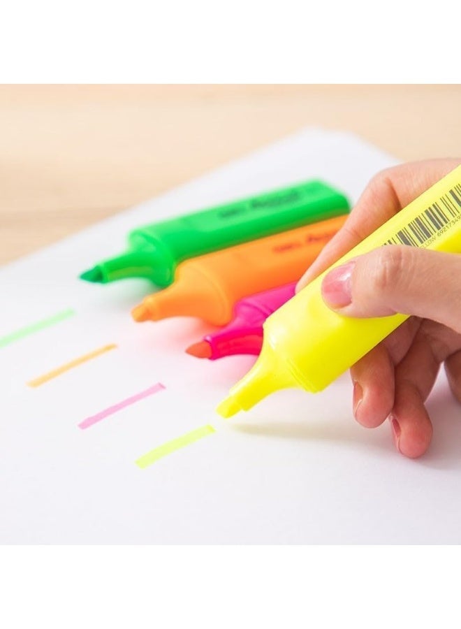 ديلي Deli Highlighter Chisel Colours Multicolour Pack of 4 - Image 5