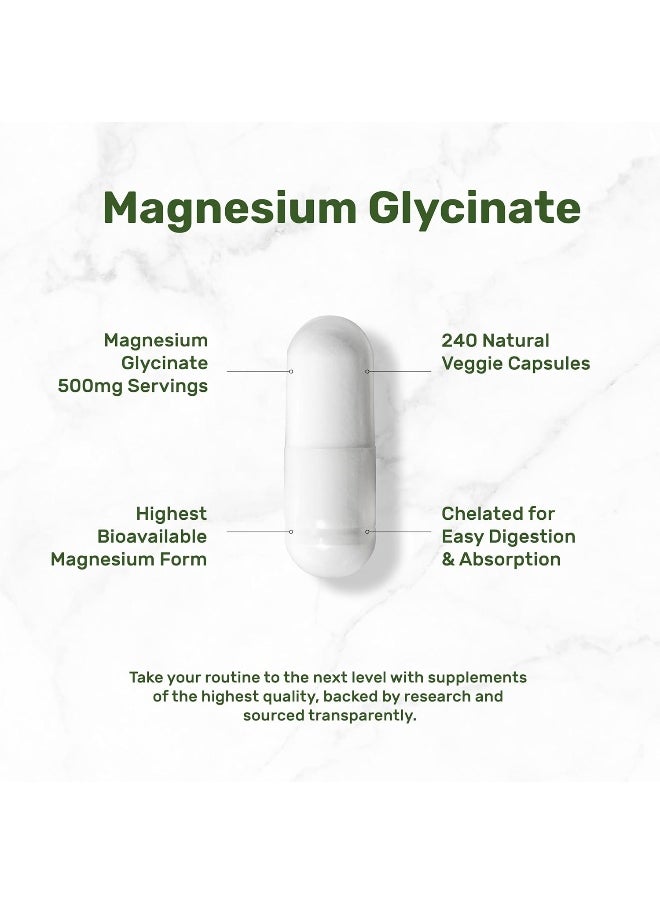 DEAL SUPPLEMENT DEAL SUPPLEMENT Magnesium Glycinate 500mg, 240 Veggie Capsules  - Image 3